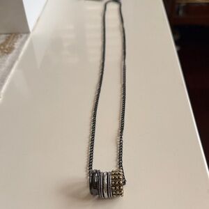 Guess Black & Silver 30 inch Chain Necklace. Can double up for a shorter length